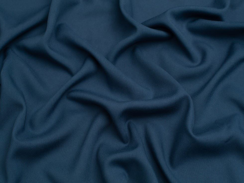 Minerva Core Range Viscose Poplin Fabric Indigo Blue
 