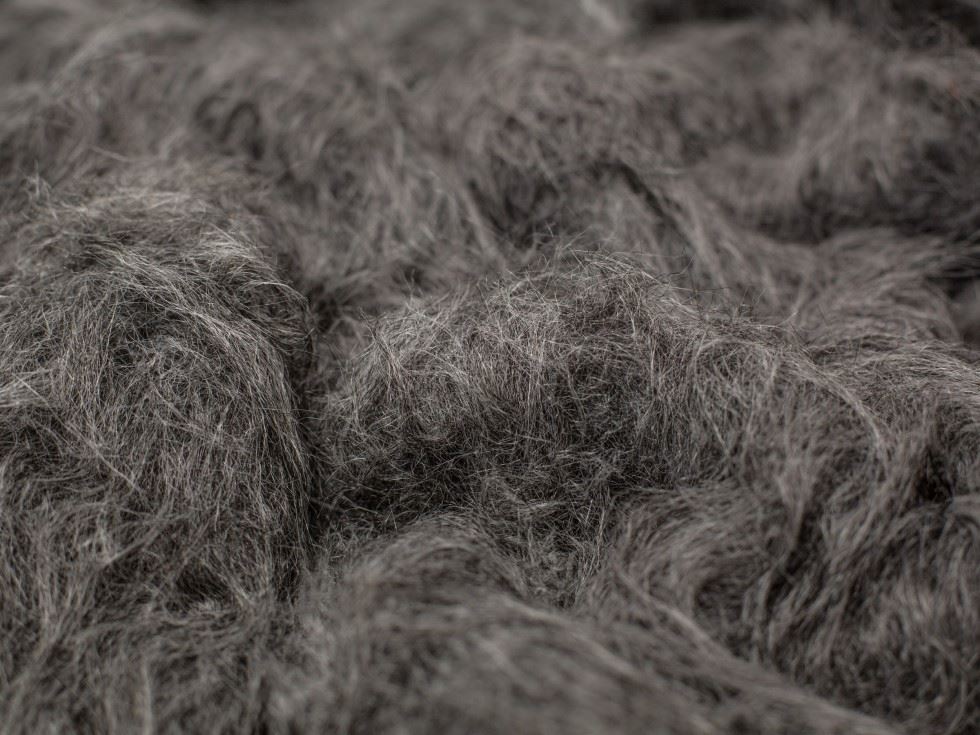 Minerva Core Range Grey Long Pile Faux Fur Fabric
