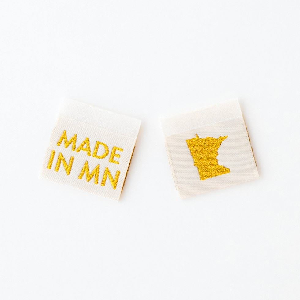 Sarah Hearts Made In My State Gold Woven Labels Minnesota
 