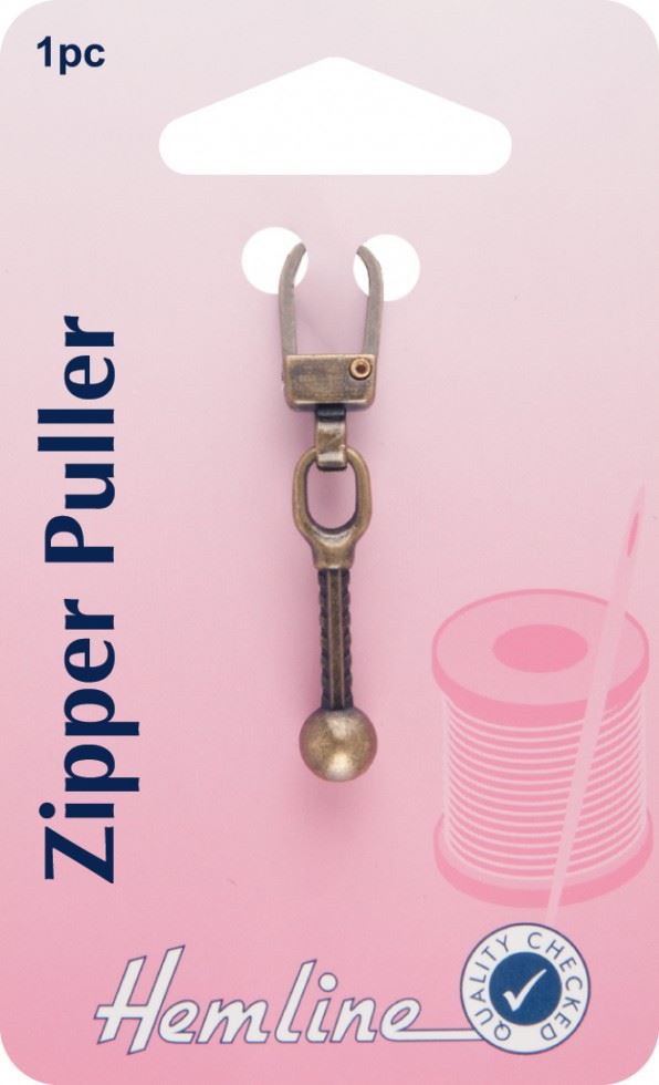 Hemline Bronze Zip Puller
