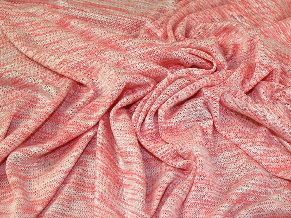 Lady Mcelroy Coral Slub Sweater Knit Stretch Fabric