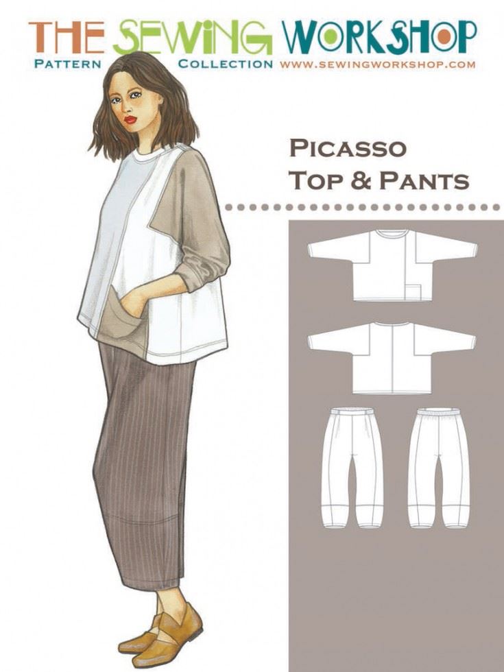 The Sewing Workshop Paper Sewing Pattern Picasso Top & Trousers
 