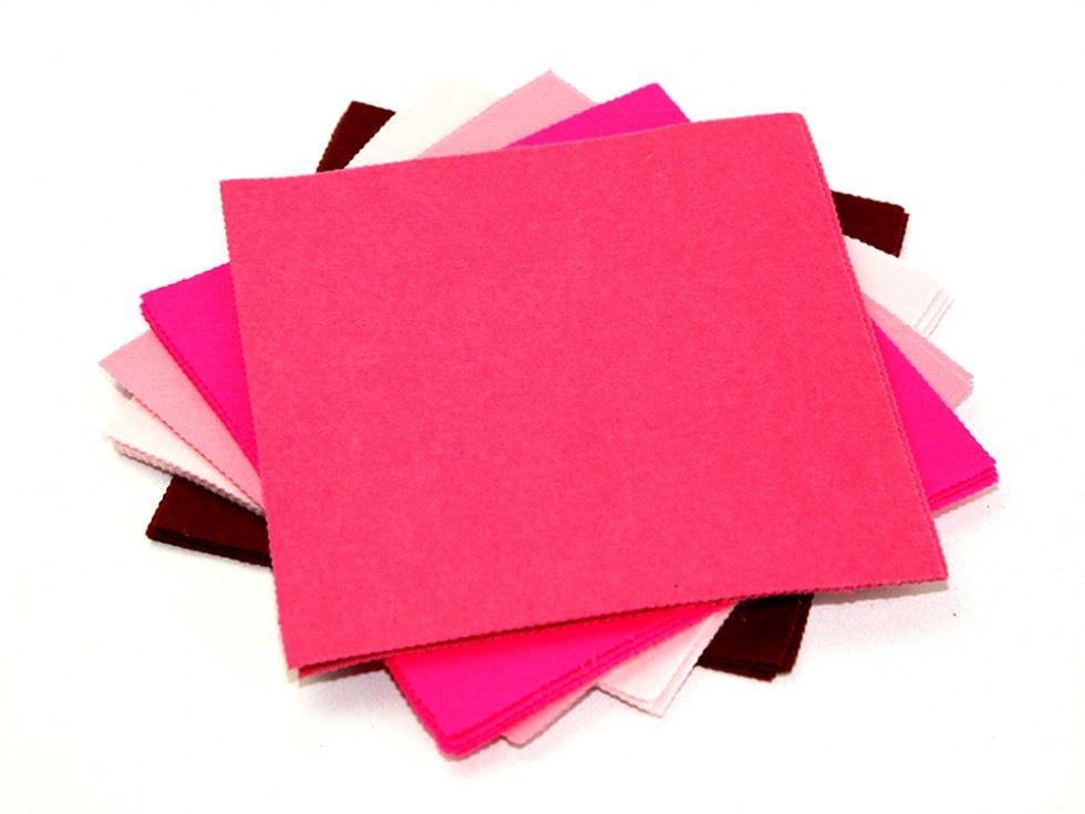 Acrylic Felt Fabric Packs Pinks