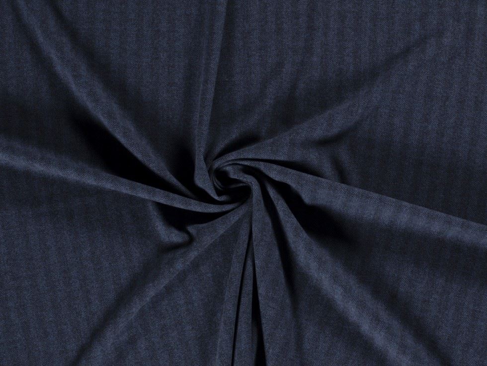 Stretch Woven Tweed Coating Fabric Indigo