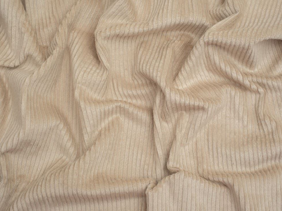 Minerva Core Range 6 Wale Stretch Woven Jumbo Cord Fabric Cream
 