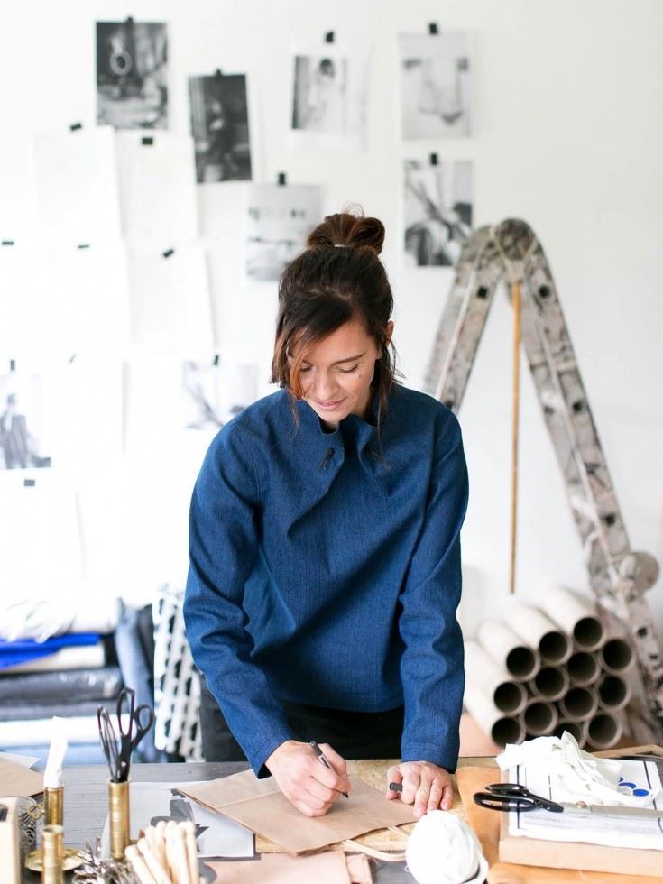 The Assembly Line Sewing Pattern Elastic Tie Sweater