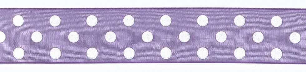 Berisfords 19 Purple Sheer Dots Organza Ribbon
