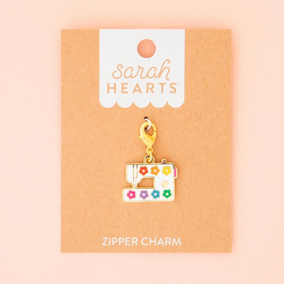 Sarah Hearts Sewing Machine Zip Charm
 
