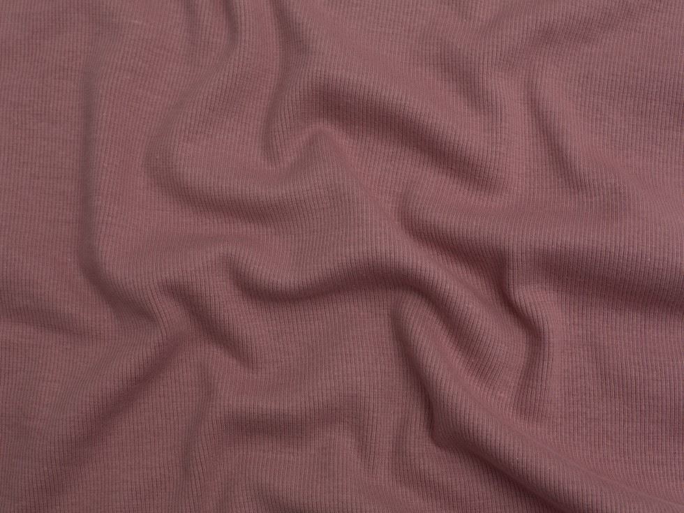 Minerva Core Range Heavy Tubular Ribbing Stretch Knit Fabric Dusky Pink
 