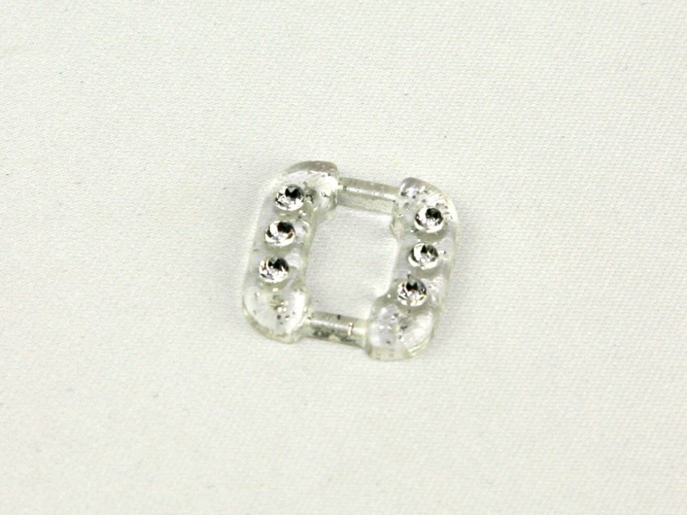 Round Diamante Buckle Clear & Silver