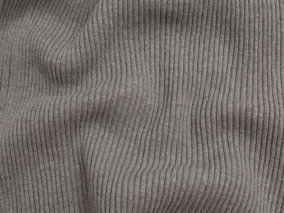 Minerva Core Range Grey Chunky Tubular Ribbing Stretch Knit Fabric