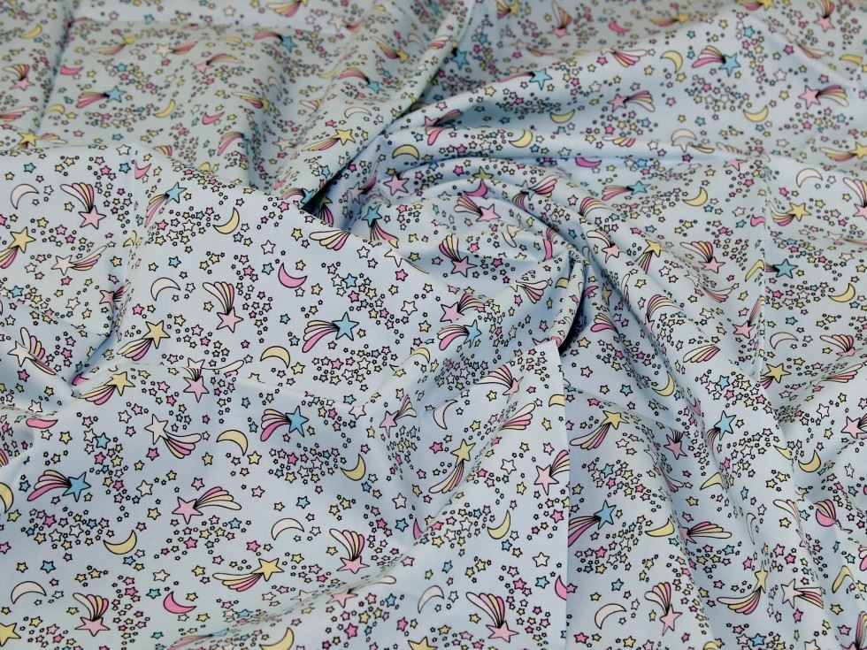 Rose And Hubble Sky 100% Cotton Poplin Fabric