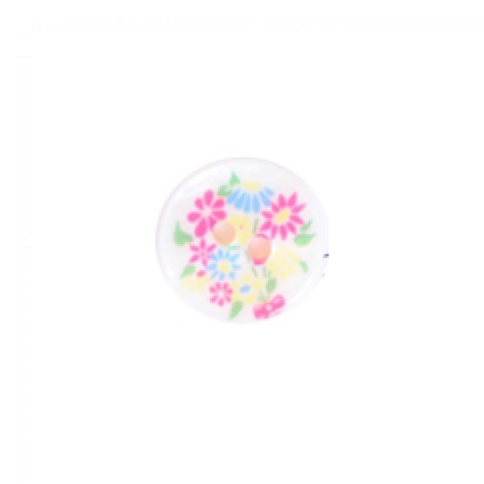 Crendon Multicoloured Floral Pearlised Buttons (Value Pack)