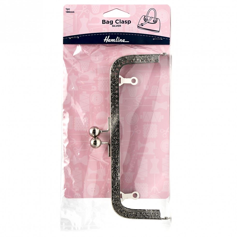 Hemline Silver Purse Frame