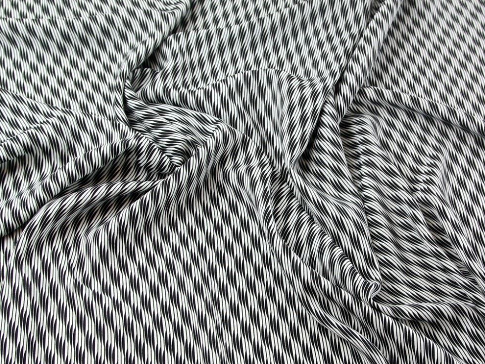John Kaldor Black & White Hermione Crepe Fabric