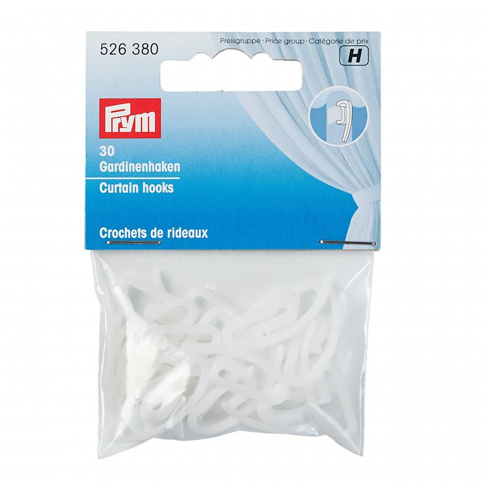 Prym White Curtain Hooks