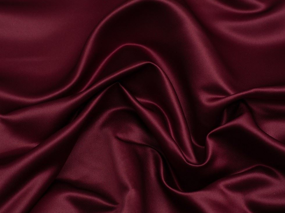 Minerva Core Range Classique Duchess Satin Fabric Claret