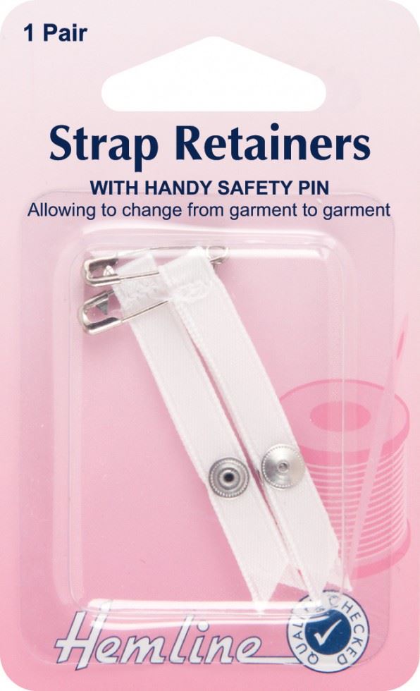 Hemline Women's White Shoulder Strap Retainers