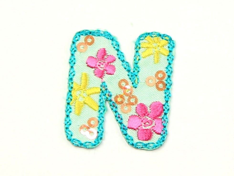 Alphabet Patch Motif (Value Pack of 3) Multicoloured Letter N