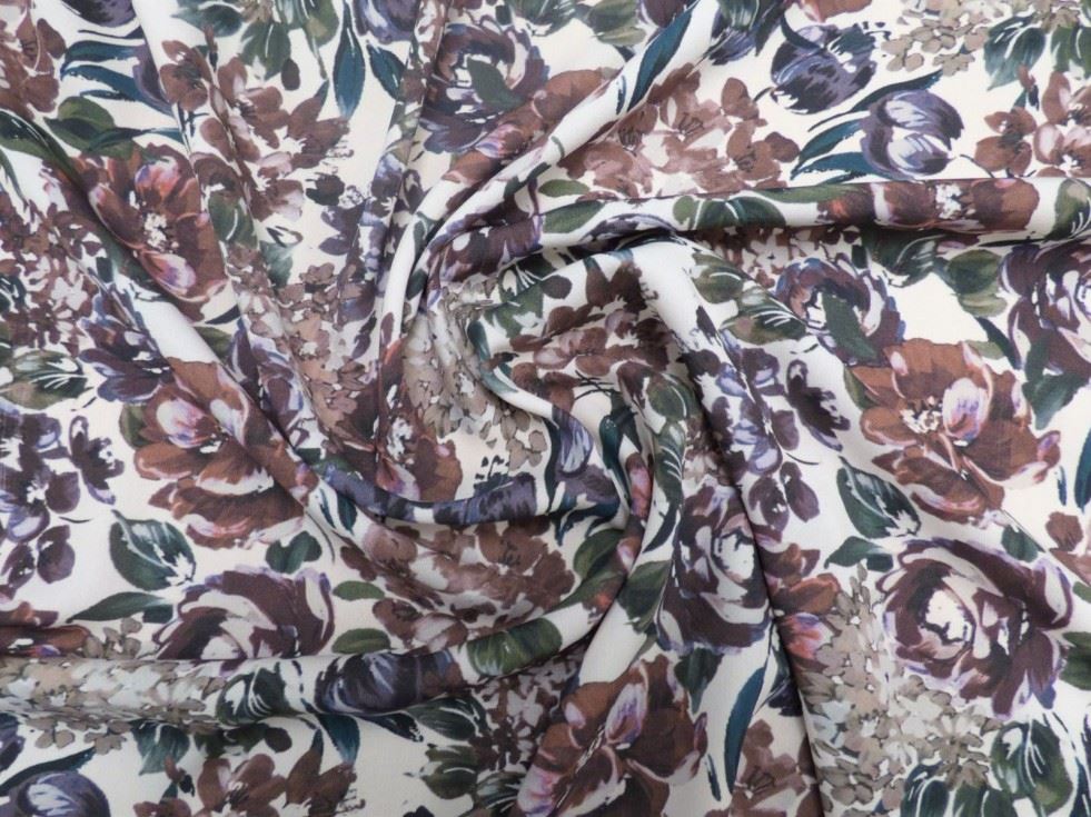 Lady Mcelroy Multicoloured Lena Crepe Fabric