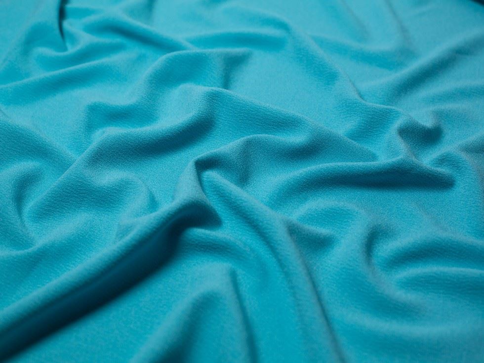 Deadstock Silhouette Stretch Woven Crepe Fabric Duck Egg
 