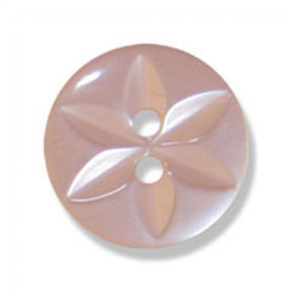 Trimits Pale Pink Polyester Star Buttons (Value Pack)