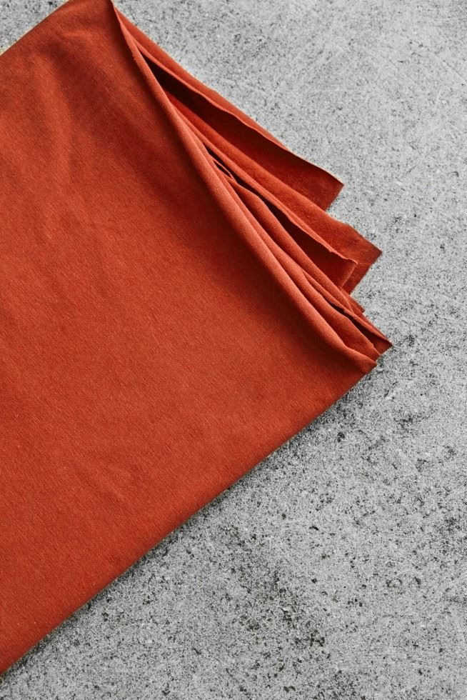 Mind The Maker Pumpkin Cotton Single Jersey Stretch Knit Fabric