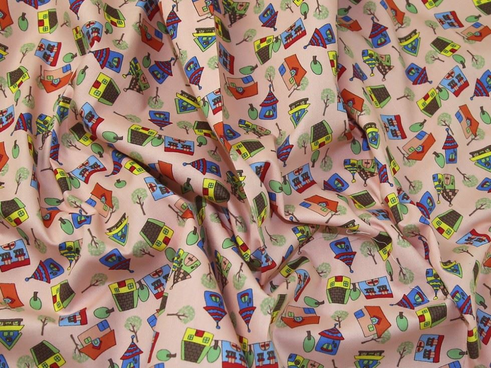 Deadstock 100% Cotton Poplin Fabric Peach Pink
 
