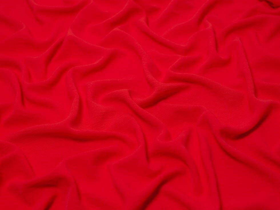 Minerva Core Range Red Ocean Washed Stretch Woven Crepe Fabric
