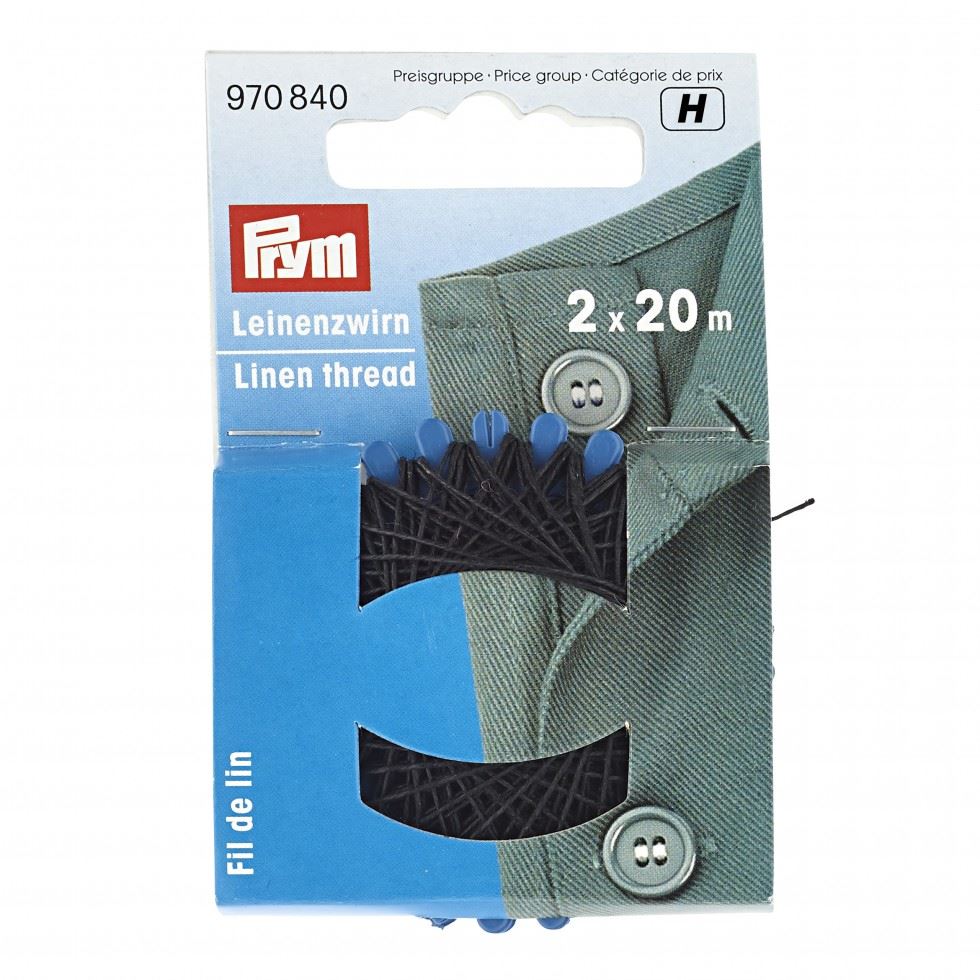 Prym Black Waxed Linen Thread