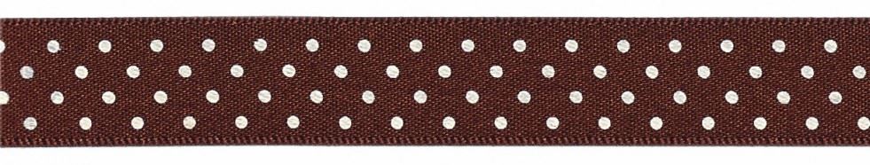 Berisfords 25 Brown Micro Dot Ribbon (Value Roll)