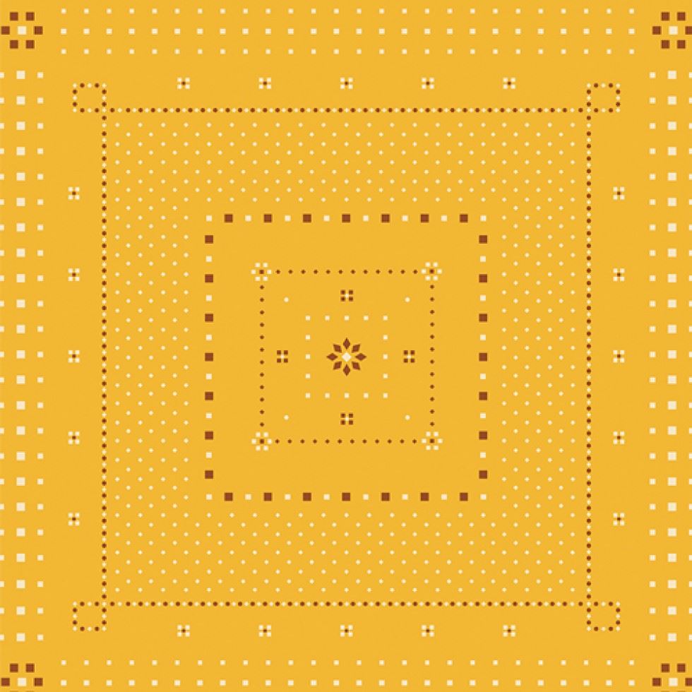 Art Gallery Fabrics Hazelwood 100% Cotton Poplin Fabric Handkerchief Amber