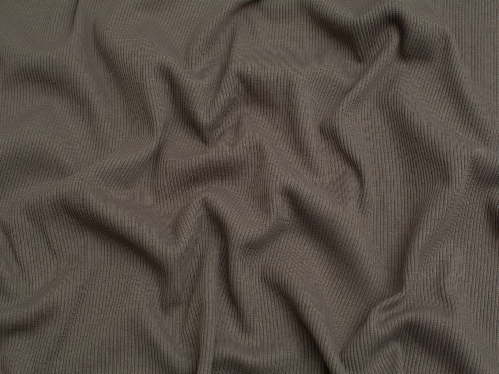 Minerva Core Range Cotton Rib Stretch Knit Fabric Mink
 