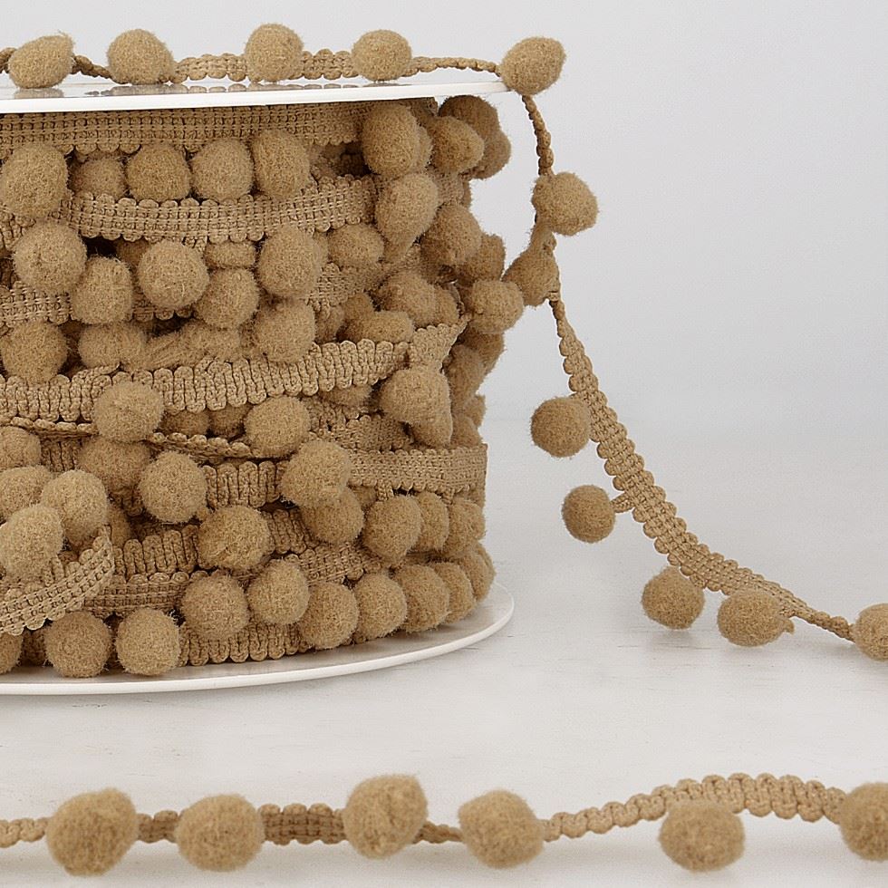 Stephanoise Pom Pom Trim Beige
