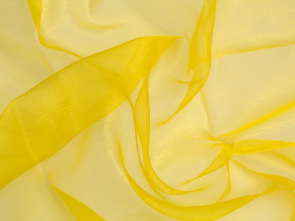 Sheer Organza Fabric Yellow
 