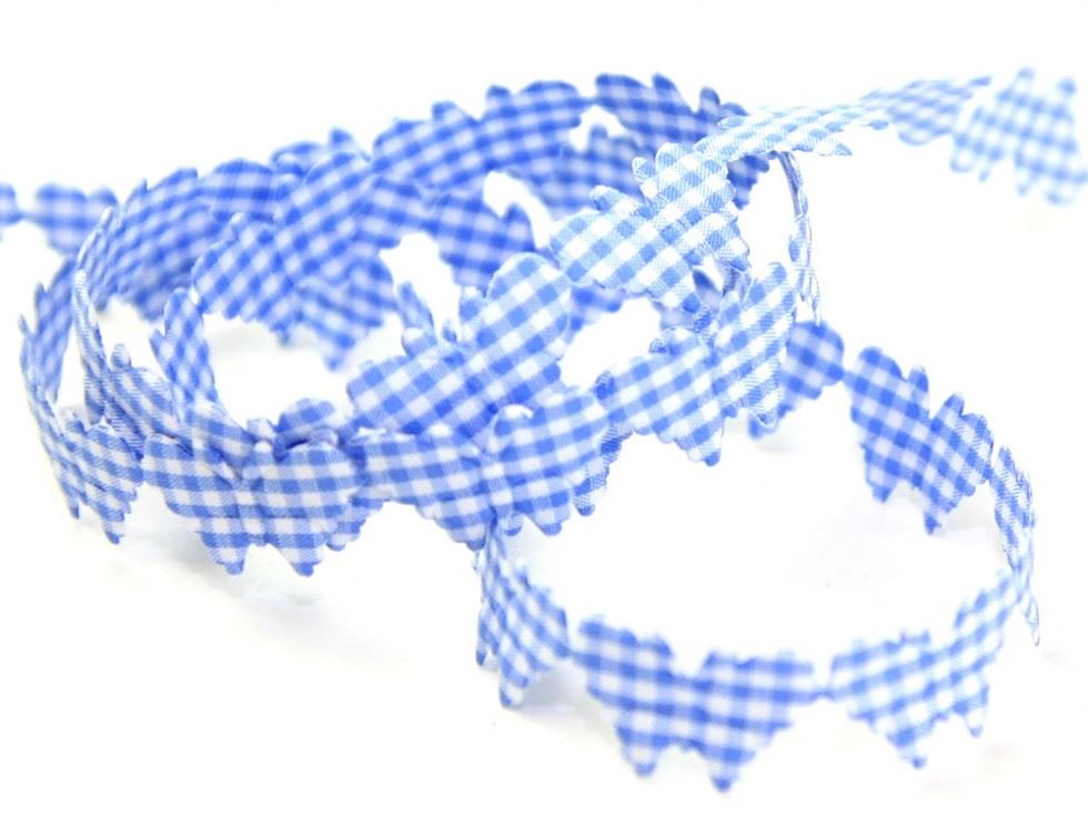 Blue Gingham Butterfly Trim