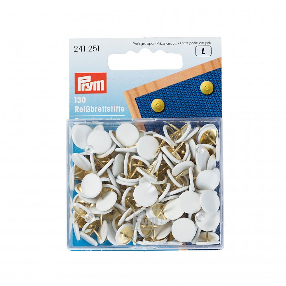 Prym Mild Steel Drawing Pins White
 