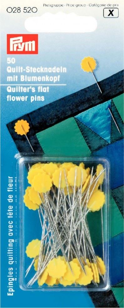 Prym Quilters Flat Flower Pins Yellow
 