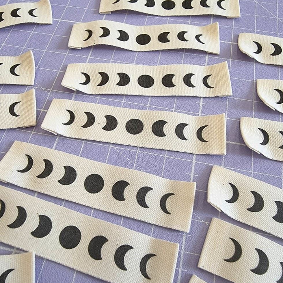 Sew Anonymous Lunar Phases Cotton Woven Labels
 