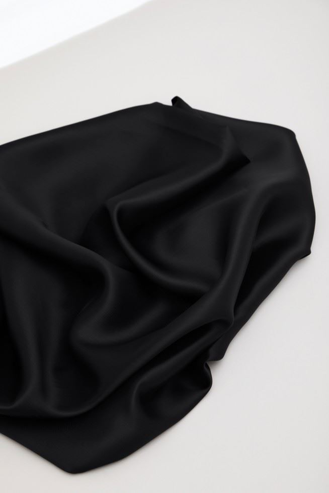 Mind The Maker Black Viscose Twill Lining Fabric