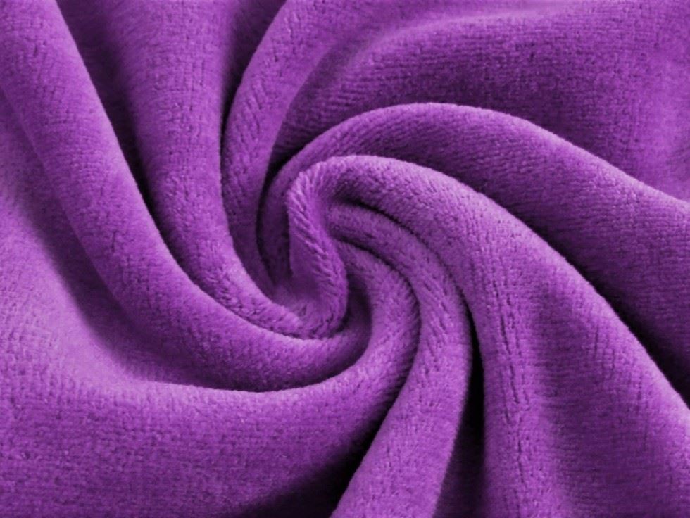 Minerva Core Range Magenta Cotton Velour Stretch Knit Fabric