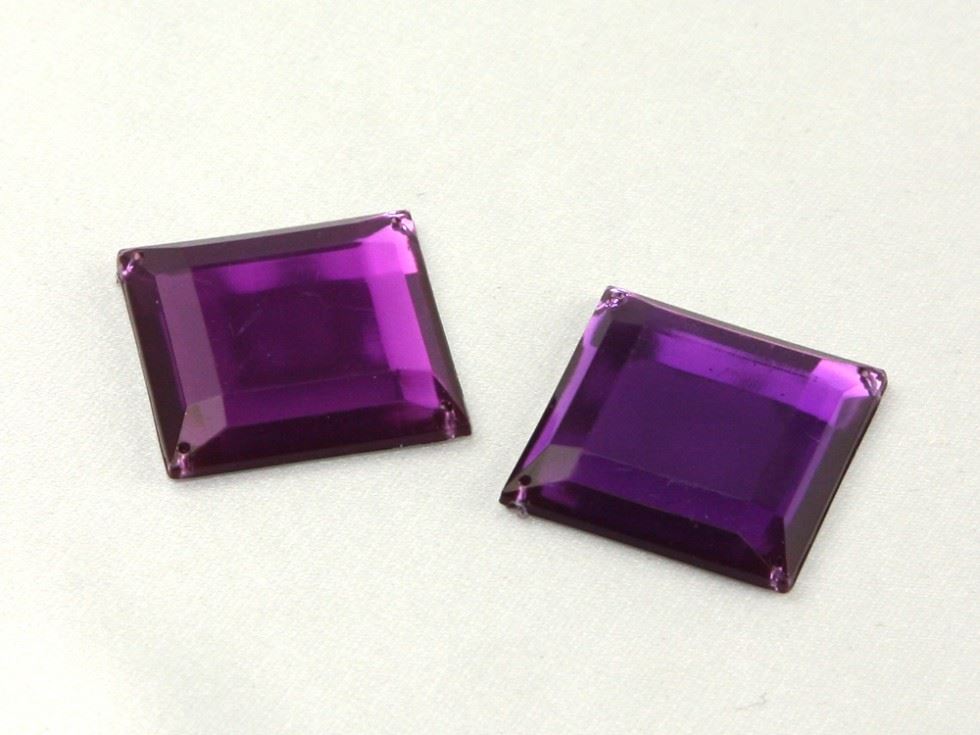 Square Acrylic Jewels Purple
 