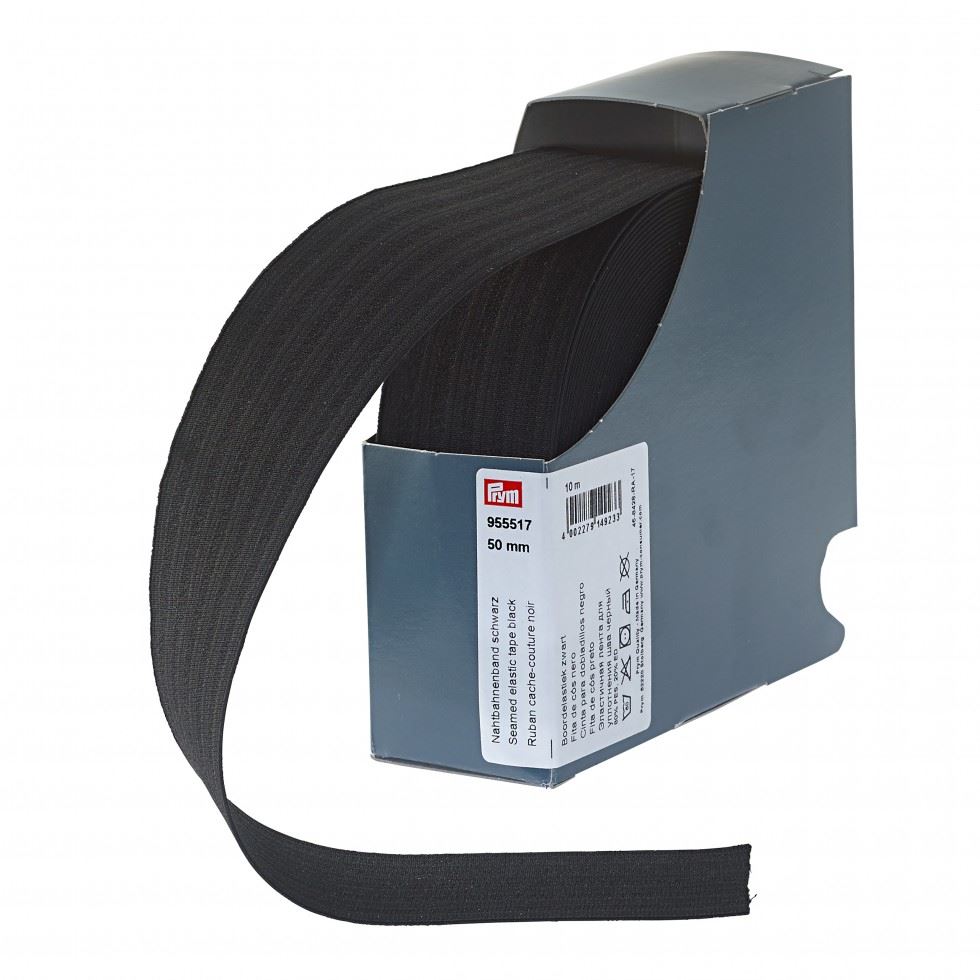 Prym Black Seamed Elastic Tape