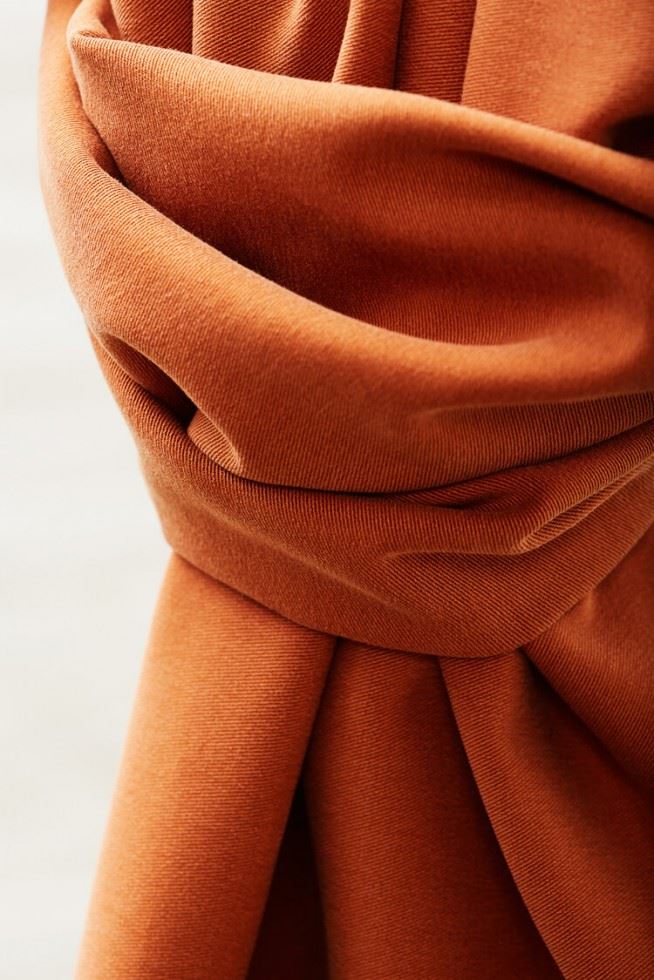 Meet Milk Rust Stretch Woven Tencel Lyocell Twill Fabric