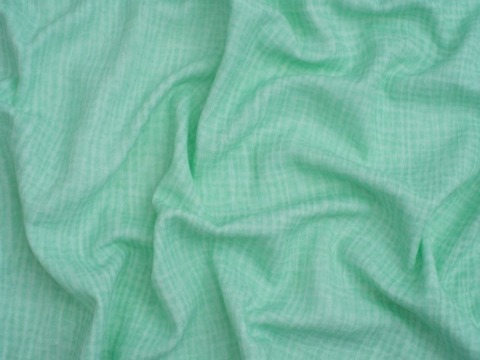 Bright Turquoise Tie Dye Cotton Double Gauze Fabric