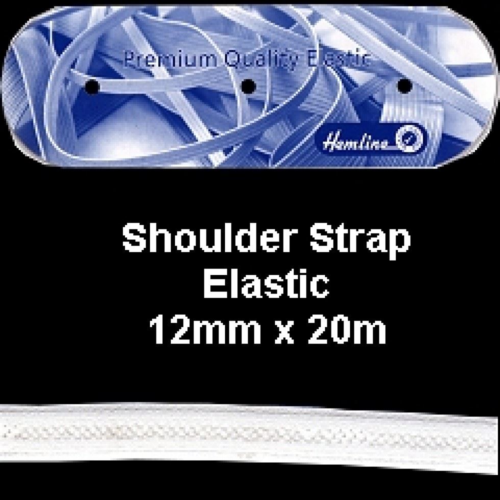 Hemline Shoulder Strap Elastic White
 
