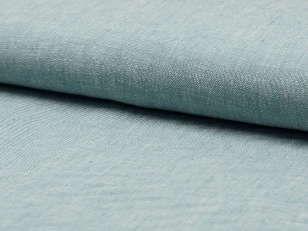 Mint Green Deadstock Georgio Tweed 100% Linen Fabric