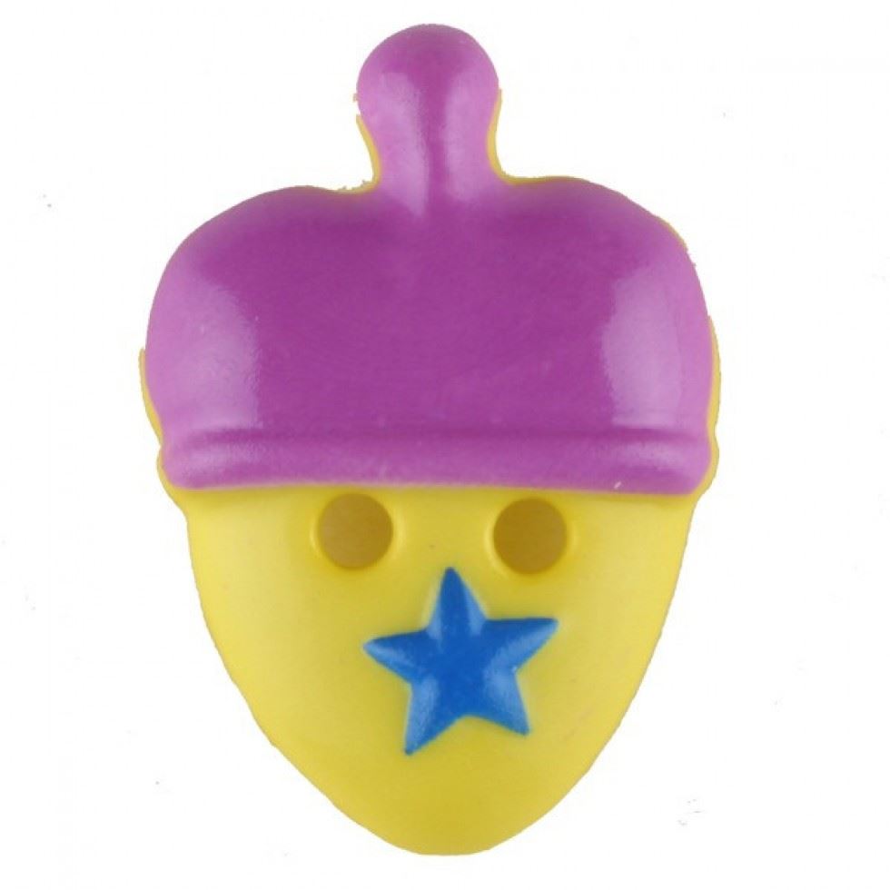 Dill Pink Acorn Star Buttons (Value Pack)