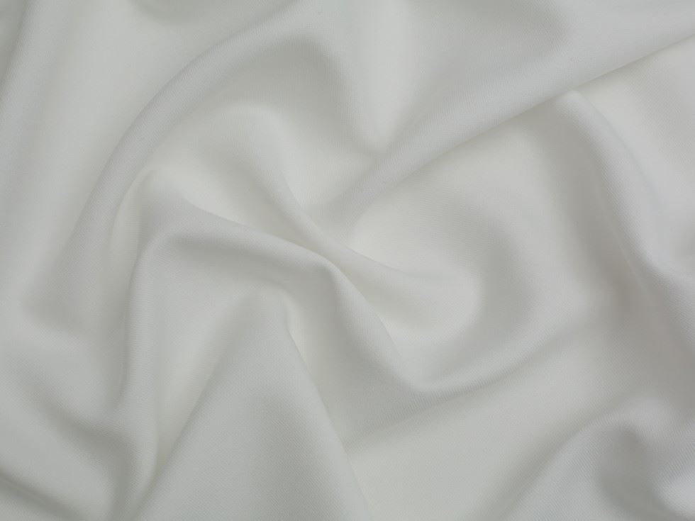 Minerva Core Range White Recycled Polyester Twill Suiting Fabric