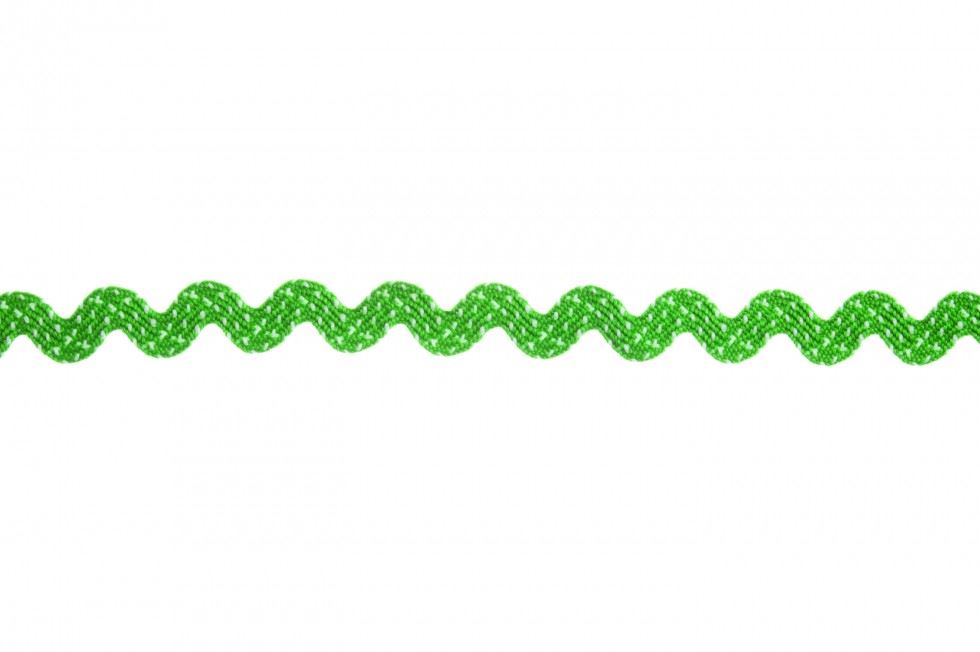 Essential Trimmings Green Spotty Ric Rac Trim (Value Roll)